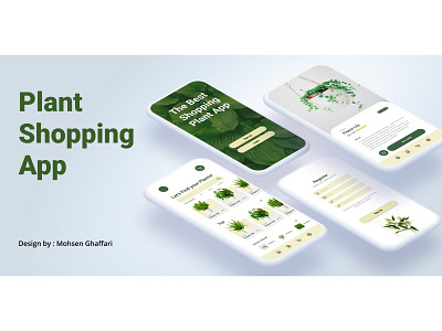 Plant Shopping App 3d animation branding graphic design logo motion graphics ui