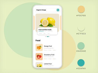 Oragnic Fruit App branding product design ui ux