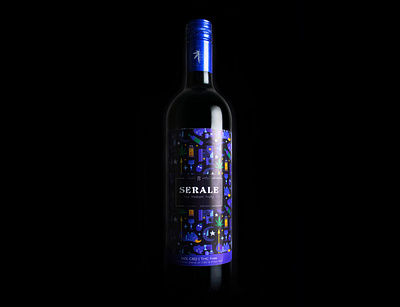 Serale Wine branding design digital illustration illustration packaging design typography