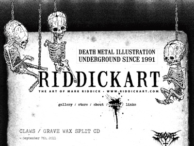 Riddickart Screen blog death metal gallery illustration music musician wordpress