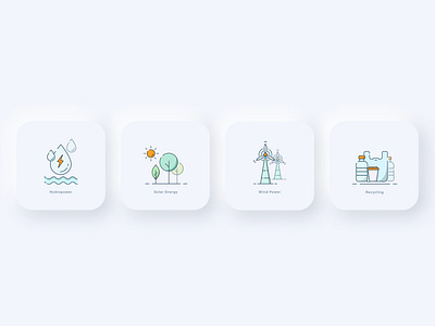 Renewable Energy Icons clean icon icon app icon design icon set icons iconset illustration line pictogram pictogramme pictograms recycle simple ui