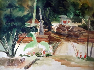 Forest Office watercolor