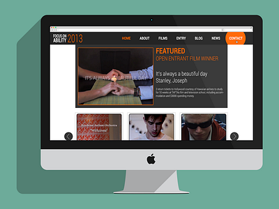 Web Design Concept (part 2) design flat full width home page parallax responsive website