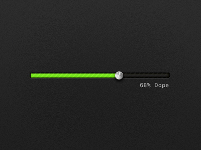 Slider dope green knob slider ui