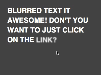 Blurred Text Links (GIF)