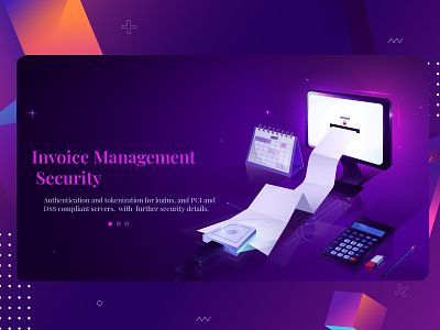 Invoice management abstract adobe illustrator background colors computer gradient illustration invoice isometric isometric illustration landing page paper site ui web design