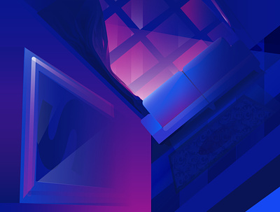 A Dark room colors concept design conceptual illustration illustration symbolic vector