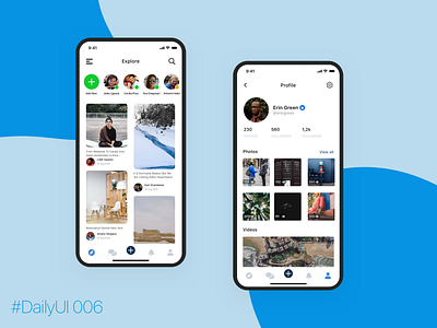 User Profile app daily ui dailyuichallenge design profile ui user profile