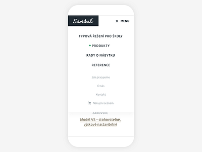 Santal mobile menu czech furniture menu mobile navigation responsive santal school