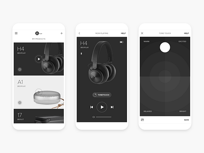 BeoPlay App Concept app black concept music redesign white