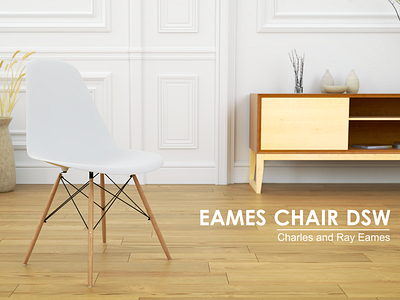 EAMES Chair DSW 3d animation 3d model demonstration interior architecture photo realistic product visualization