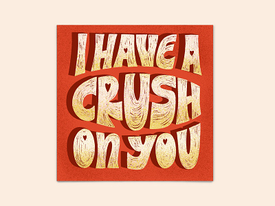 Crush craft design hand drawn illustration instagram lettering poster art procreate typography vintage