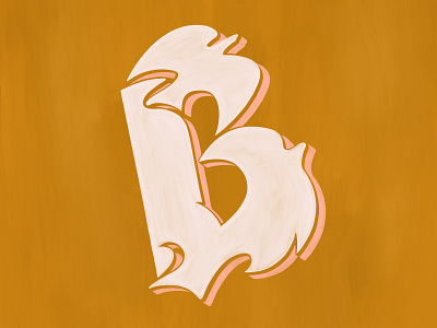 B for 36 days of type design illustration instagram instagram challenge lettering procreate typography