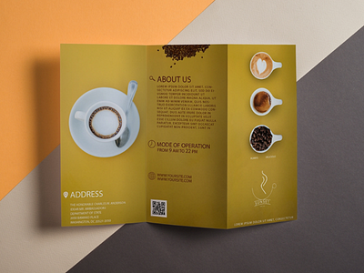 sunset coffee shop brochure brochure coffee simple modern