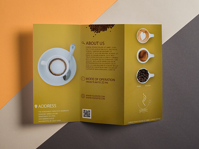 sunset coffee shop brochure