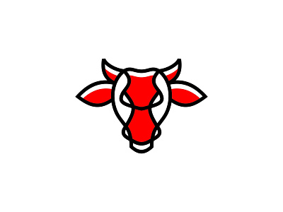 Red Bull Head animal logo brand bull bull head logo bull logo bull mark classic design forsale logo logo template luxury modern vector