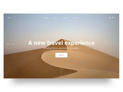 Travel experience alexis le goff clean clear clear design creation creative design minimal minimal design site design sketch travel typography ui ux website white