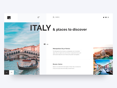 Places to Discover alexis le goff clean clear design creation creative design inspiration italy minimal minimal design site design sketch travel typogaphy ui ux website