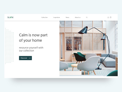 NOH - Furniture store adobe xd alexis le goff clean design creation design furniture furniture store green house minimal minimal design nature ui ux