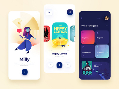 millyAPP app geometry illustraion ui ui design uidesign uiux ux vector