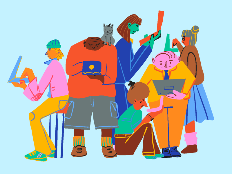 At work illustration art drawing funky procreate art procreate job work art illustration