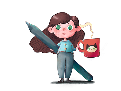 Cute ghost fying by Diana Maftei on Dribbble