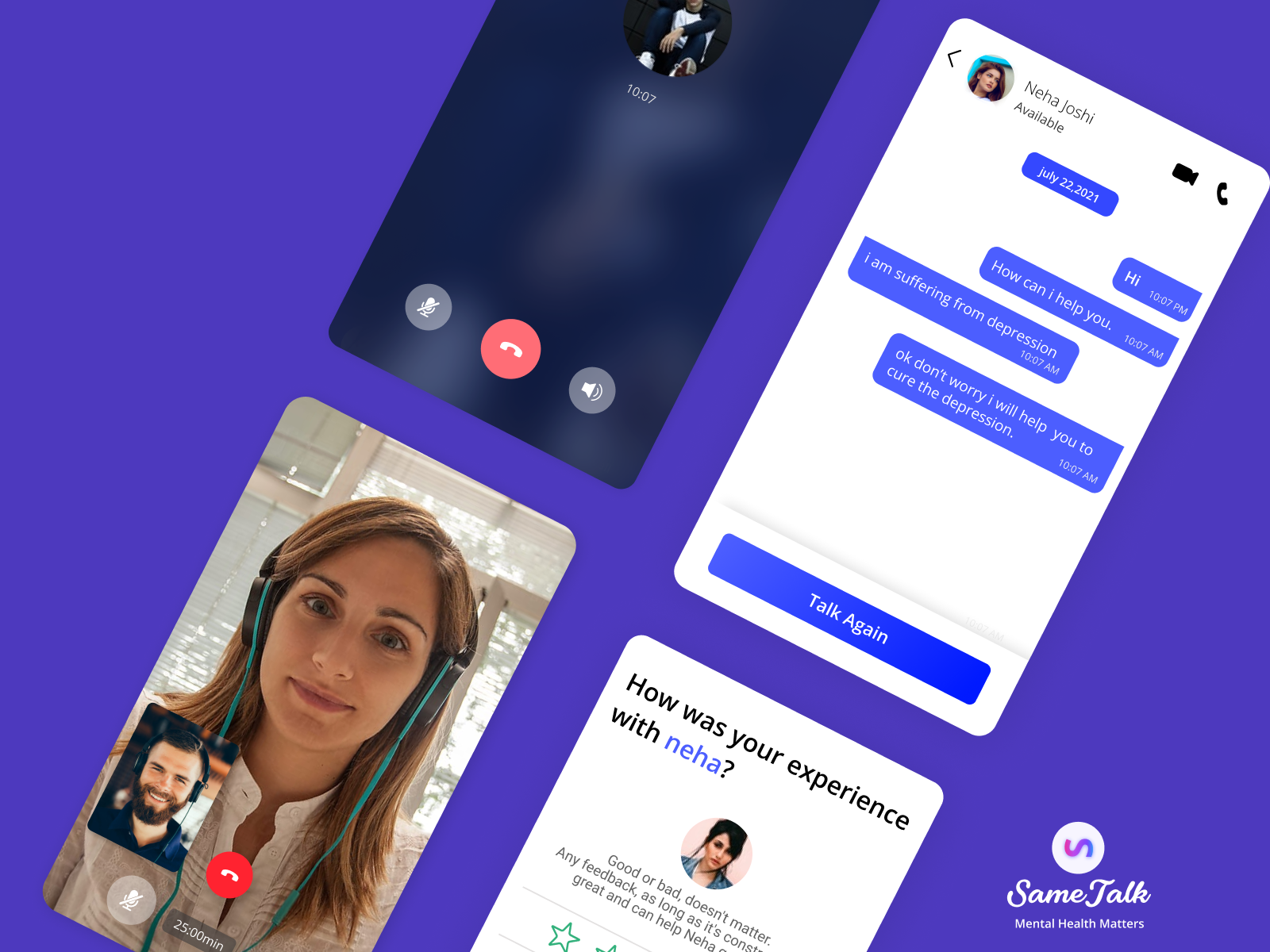 SameTalk App UI by Dx Joshi on Dribbble