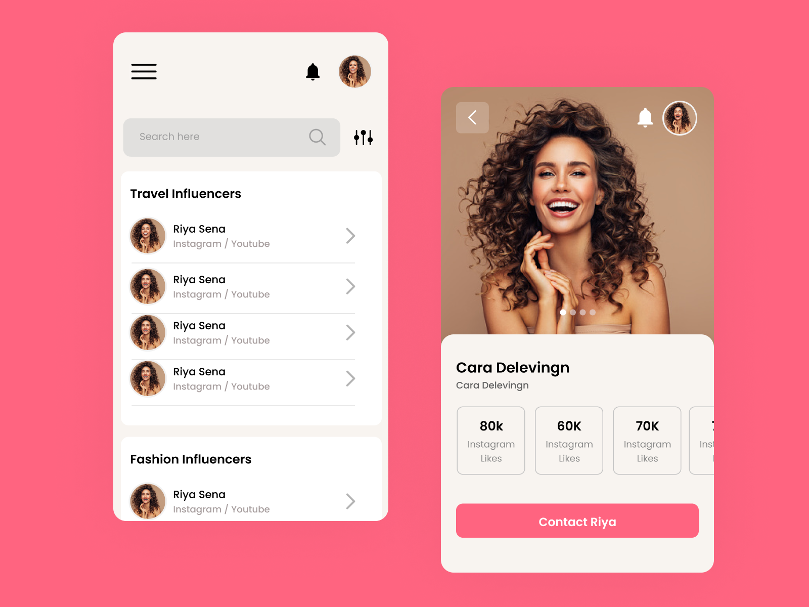 Influencer Mobile App By Dx Joshi On Dribbble