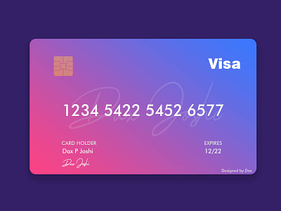 Visa Credit Card Design credit card debit card design graphic design material design ui ux visa card