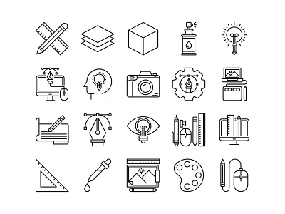 Graphic Design Icons Set (Line) app branding design graphic graphic design graphic design icons icon icon a day icon bundle icon design iconography icons illustration illustrations label line outline system icon ui web