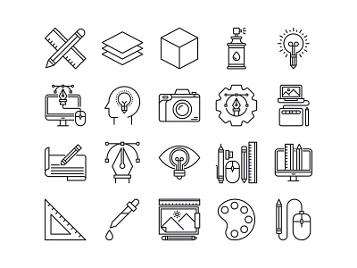 Graphic Design Icons Set (Line)