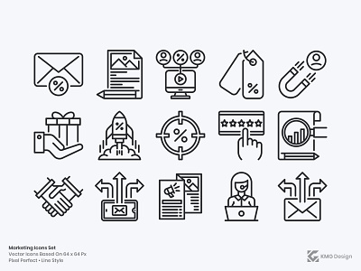 Marketing Icons app business experience graphic design icon icon a day iconography icons illustration line marketing minimal minimalist outline set ui user interface ux vector web