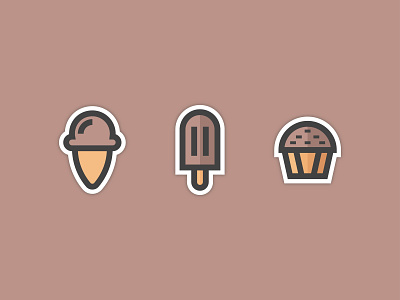 Ice Cream and Dessert Icons app chocolate cup cake design dessert graphic design ice cream icon icon a day icon app icon bundle icon set logo logo mark minimalist modern ui ux vector web