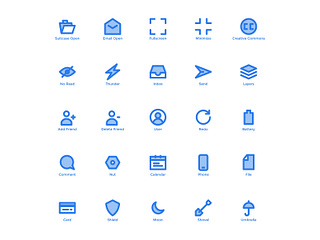 User Interface Icons (Blue Filled Line) by Kmg Design on Dribbble