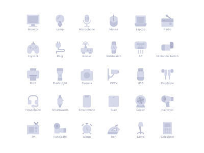 Electronic Devices Icons app button design electronic devices flat icon graphic design icon icon a day icon app icon bundle icon set identity minimalist modern symbol ui user interface ux vector web