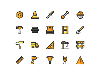 Labor Icons app button construction filled line filled outline flat icon graphic design icon icon a day icon app icon bundle icon set labor real estate symbol ui user interface ux vector web