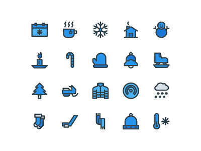 Winter Icons (Filled Line) app button christmas filled line flat icon icon icon a day icon app icon bundle icon set modern outline symbol ui user interface ux vector web winter winter is coming