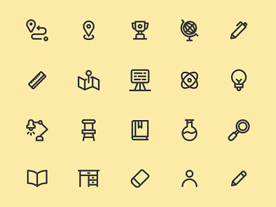 Back to School Icons app back to school back to school flyer backpack graphic design icon icon a day icon app icon design icon set iconography modern outline outlines pixel perfect ui user interface ux vector web