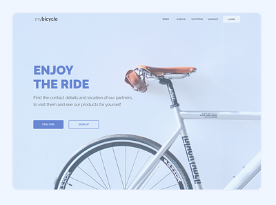 Enjoy the ride landing page landing page concept user inteface