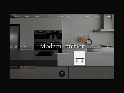 Furniture — online store concept — main page concept creative design desktope furniture homepage inteface interior online store typography ui ux web webdesign website