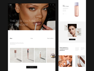 FENTY BEAUTY – 01 clean concept desktope minimal minimalism online store ui ux web website