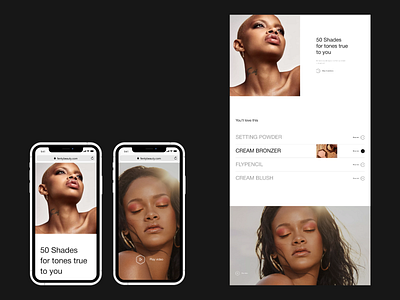 FENTY BEAUTY – 02 concept desktope inteface minimal minimalism online store web website