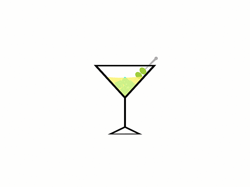 cocktail Glass after effects gif icon icon animation logo motion animation motion design vector vector animation