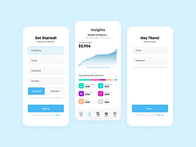 Banking App Onboarding Screen Designs | Vili app app design app designer app designers bank bank account bank ui banking app design flat minimal ui ux vector wallet app