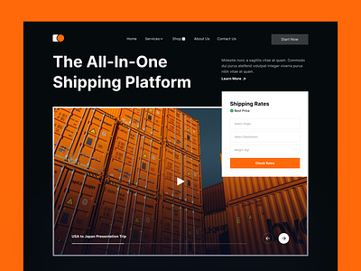 Shipping Company Landing Page Design
