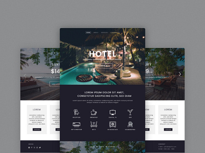 Porto landing page mockup design