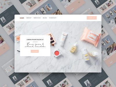 Oshine landing page mockup design