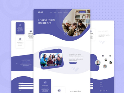 Unite landing page mockup design