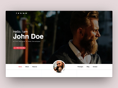 Modern Resume Bootstrap Template bootstrap template free design landing page portfolio design responsive design resume design ui design web design