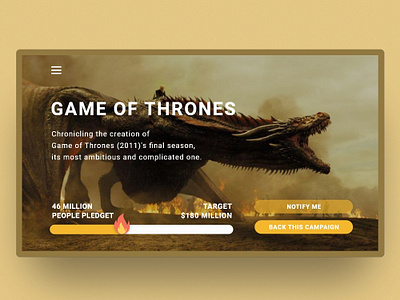 Game Of Thrones UI design